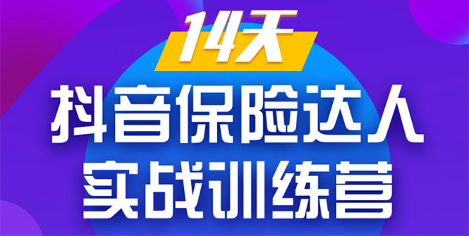 《14天抖音保险达人实战训练营》从0开始-搭建账号-拍摄剪辑-获客到打造爆款-久久资源库