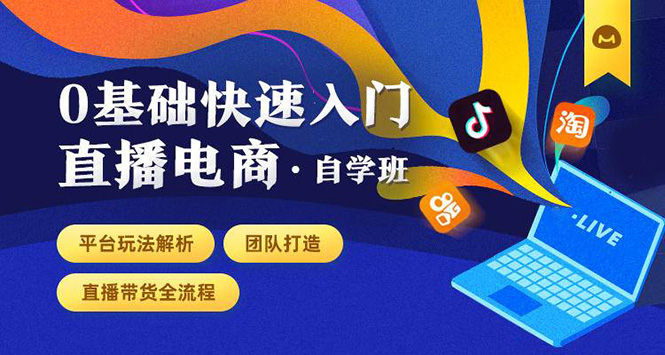 0基础快速入门直播电商课程：直播平台玩法解析-团队打造-带货全流程等环节-久久资源库