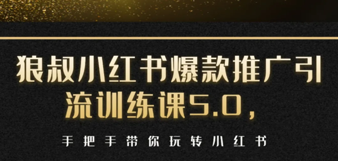 小红书爆款推广引流训练课5.0，手把手带你玩转小红书（17节实操视频+话术）-久久资源库