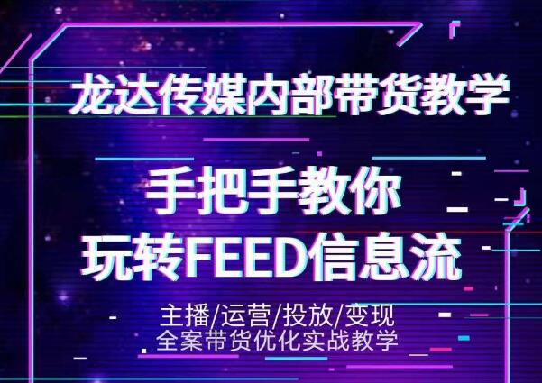龙达传媒内部抖音带货密训营：手把手教你玩转抖音FEED信息流，让你销量暴增-久久资源库