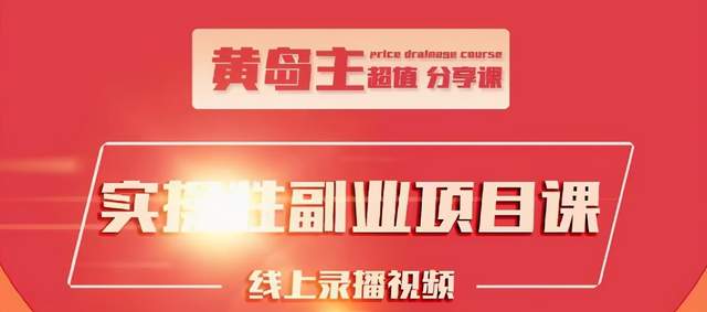 黄岛主实操性小红书副业项目，教你快速起号并出号，万粉单价1000左右-久久资源库