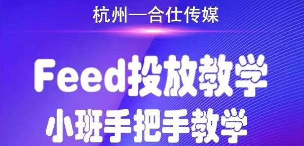 合仕传媒Feed投放教学，手把手教学，开车烧钱必须自己会-久久资源库