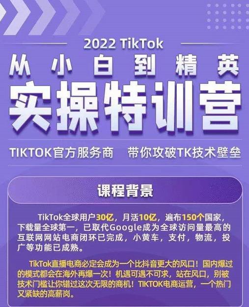 Seven漆·2022Tiktok从小白到精英实操特训营，带你掌握Tiktok账号运营-久久资源库