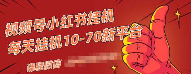 视频号小红书抖音挂机项目，小白无脑操作，按照要求来，单号每天几十米-久久资源库