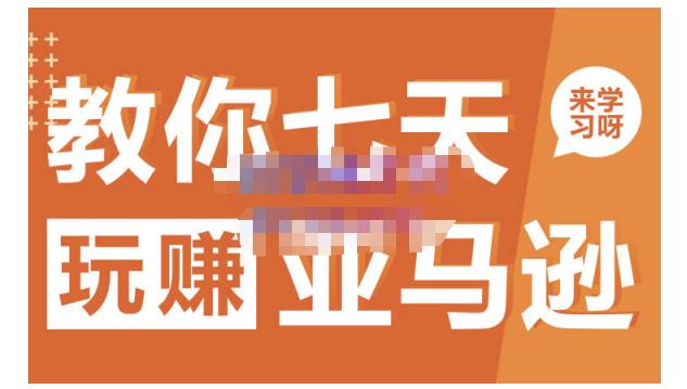 晟尧跨境·教你七天玩赚亚马逊，教你轻松玩赚亚马逊，适合小白学习-久久资源库