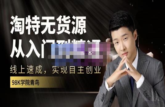 98k学院的淘特无货源线上速成课，从入门到精通，让你最小投入，最高回报-久久资源库