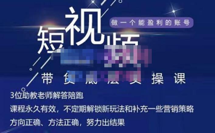 吴Sir·短视频带货底层实操课，教你如何选爆品、了解获短视频流量密码，正确起号-久久资源库