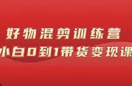 万三好物混剪训练营：小白0到1带货变现课-久久资源库