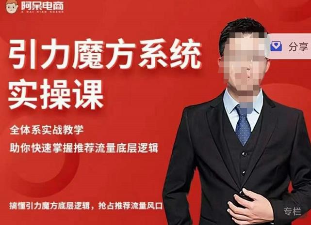 阿呆-引力魔方系统实操课，全体系实战教学，助你快速掌握推荐流量底层逻辑-久久资源库