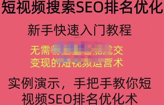 宋老师·短视频搜索SEO优化，教你10分钟创作一个短视频，三天排名上第一-久久资源库