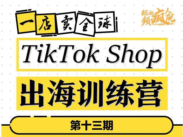 TikTokShop出海训练营（第十三期），打开全球流量新思维，出海抢占全球新流量，一店卖全球-久久资源库