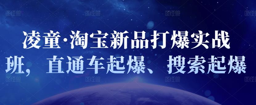 凌童·淘宝新品打爆实战班，直通车起爆、搜索起爆-久久资源库