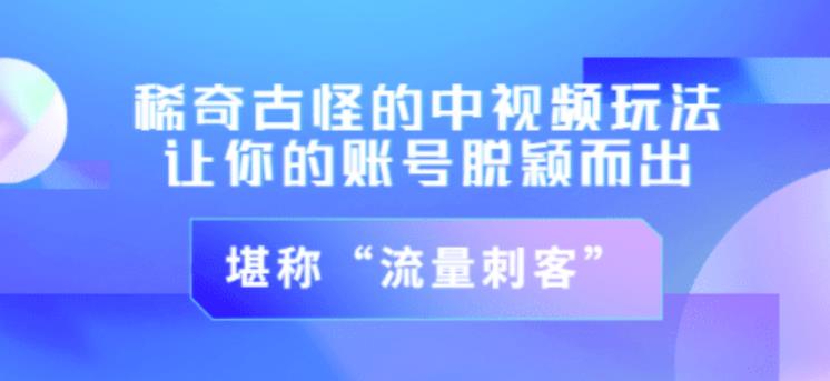 不讲李·稀奇古怪的冷门中视频冷门玩法，让你的账号脱颖而出，成为流量刺客！（图文+视频）-久久资源库