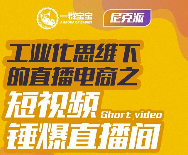 尼克派·工业化思维下的直播电商之短视频锤爆直播间，听话照做执行爆单-久久资源库