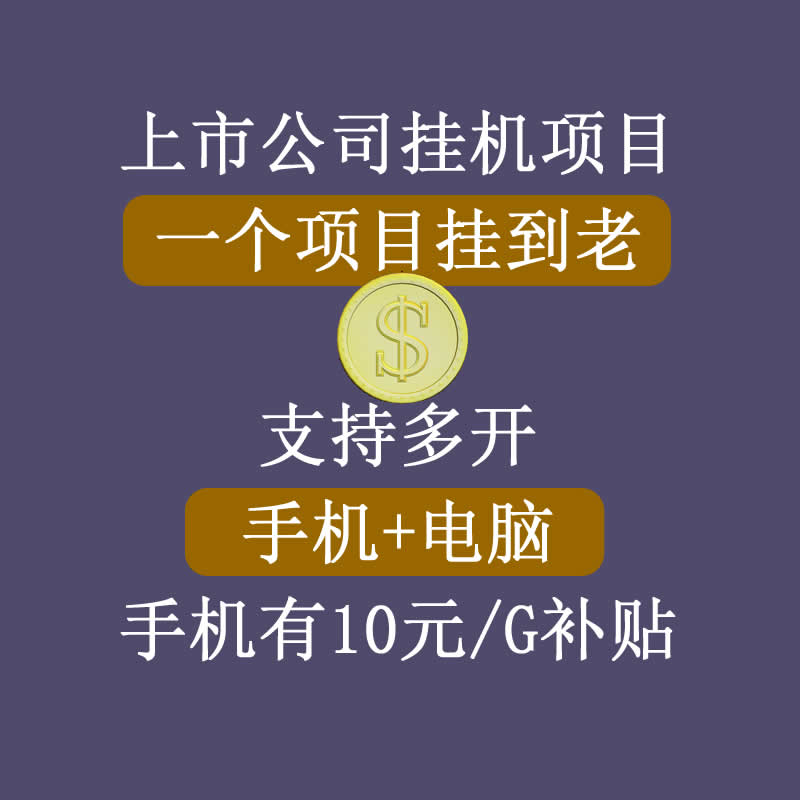 正规挂机项目，支持手机电脑一起挂，支持虚拟机多开，可以挂到老-久久资源库