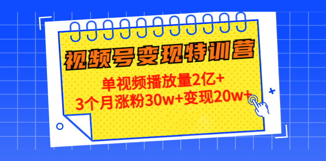 21天视频号变现特训营：单视频播放量2亿+3个月涨粉30w+变现20w+（第14期）-久久资源库