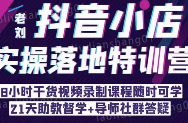 抖音小店实操落地特训营：抖音小店无货源精细化运营，抖店商品卡流量（22节）-久久资源库