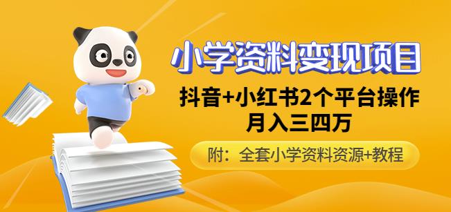 唐老师小学资料变现项目，抖音+小红书2个平台操作，月入数万元（全套资料+教程）-久久资源库