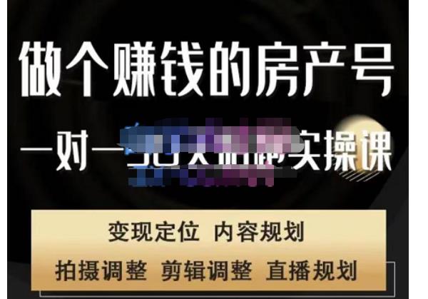 刘广标·同城房产号线上陪跑课，拍摄、剪辑、写文案、直播，做一个具有潜力价值的房产号-久久资源库