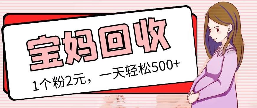 最新宝妈粉回收变现计划及胎教音乐高端变现玩法全套教程！（非老玩法）-久久资源库