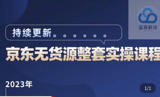 蓝七·2023京东店群整套实操视频教程，京东无货源整套操作流程大总结，减少信息差，有效做店发展-久久资源库