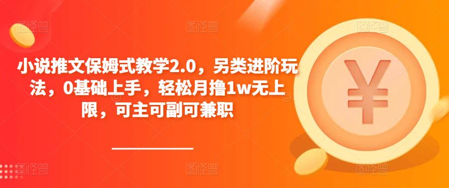 小说推文保姆式教学2.0，另类进阶玩法，0基础上手，轻松月撸1w无上限，可主可副可兼职-久久资源库