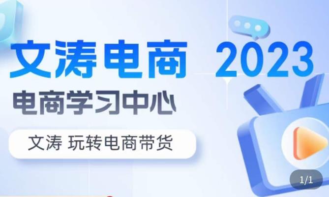 文涛电商·7天零基础自然流起号，​快速掌握店铺运营的核心玩法，突破自然展现量，玩转直播带货-久久资源库