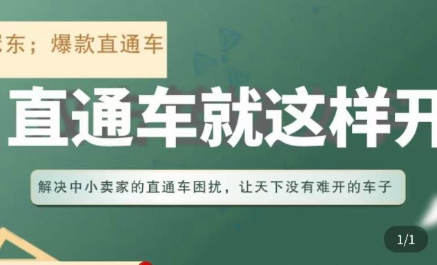 冠东·淘系直通车保姆级教程，全面讲解直通车就那么简单-久久资源库