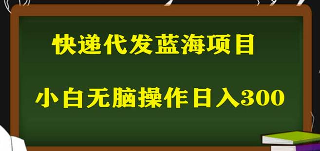 2023最新蓝海快递代发项目，小白零成本照抄也能日入300+-久久资源库