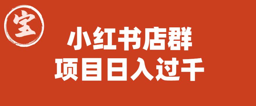 宝哥小红书店群项目，日入过千（图文教程）【揭秘】-久久资源库