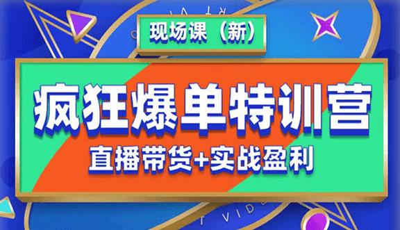 抖音短视频疯狂爆单特训营现场课（新）直播带货+实战案例-久久资源库