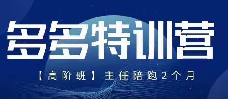 纪主任·5月最新多多特训营高阶班，玩法落地实操，多多全掌握-久久资源库
