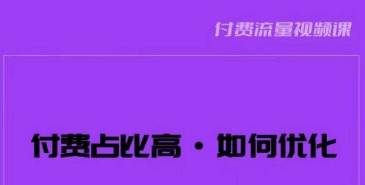 波波-付费占比高，如何优化？只讲方法，不说废话，高效解决问题！-久久资源库