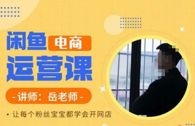 岳老师·闲鱼电商运营课，让每个粉丝宝宝都学会开网店-久久资源库