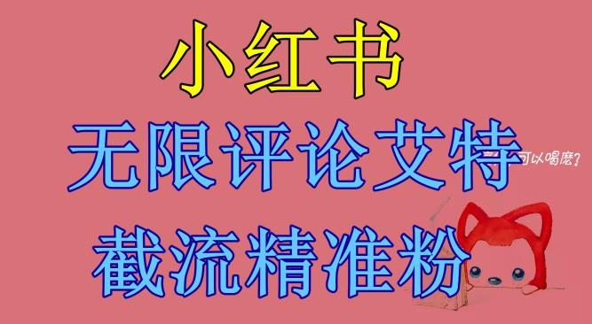 小红书无限评论艾特截流精准粉（软件+教程）-久久资源库