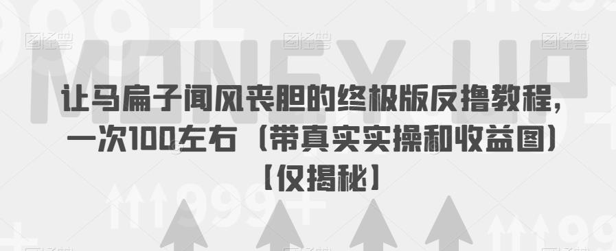 让马扁子闻风丧胆的终极版反撸教程，一次100左右（带真实实操和收益图）【仅揭秘】-久久资源库