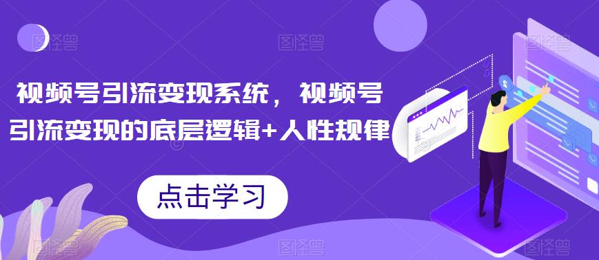 视频号引流变现系统，视频号引流变现的底层逻辑+人性规律-久久资源库