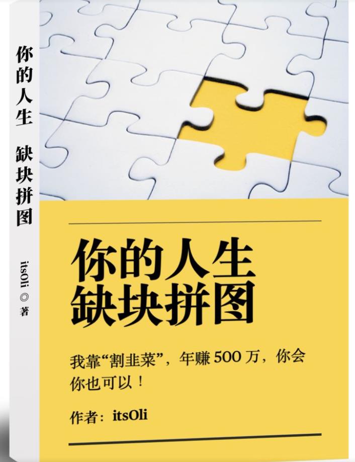某高赞电子书《你的人生，缺块拼图——我靠“割韭菜”，年赚500万，你会你也可以》-久久资源库