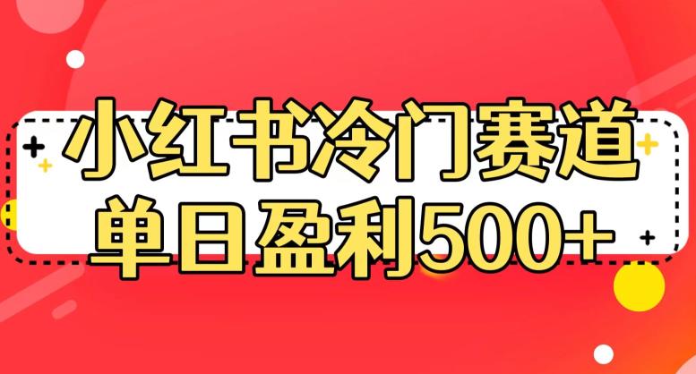 小红书冷门赛道，单日盈利500+【揭秘】-久久资源库