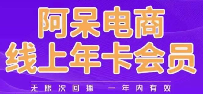 阿呆电商线上年会员，阿呆电商干货分享（更新中）-久久资源库