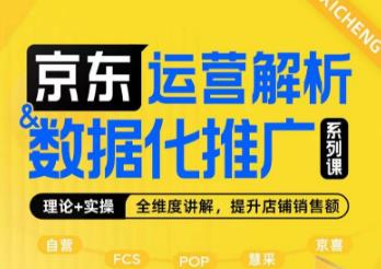 京东运营解析与数据化推广系列课，全维度讲解京东运营逻辑+数据化推广提升店铺销售额-久久资源库