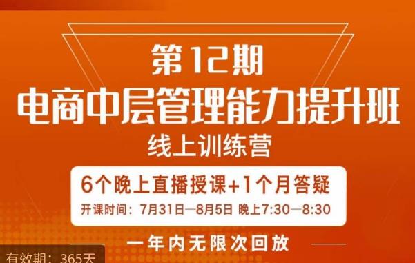 陈少珊·电商中层管理能力提升班，学习对象-电商公司各个岗位的主管，20人人以内的电商公司老板-久久资源库