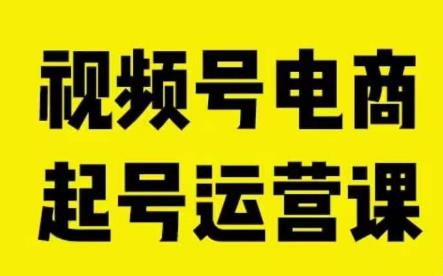 视频号电商起号运营课，教新人如何自然流起号，助力商家0-1突破-久久资源库