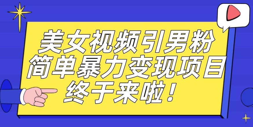 价值3980的男粉暴力引流变现项目，一部手机简单操作，新手小白轻松上手，每日收益500+【揭秘】-久久资源库