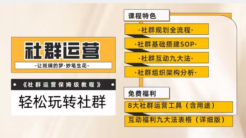 【社群运营】保姆式教程：九大互动法，八款社群运营工具助你轻松玩转社群【揭秘】-久久资源库