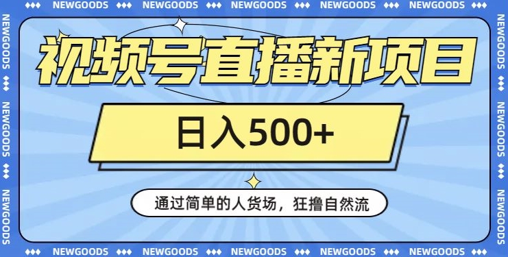 视频号直播新项目，通过简单的人货场，狂撸自然流，日入500+【260G资料】-久久资源库