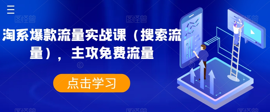 淘系爆款流量实战课（搜索流量），主攻免费流量-久久资源库