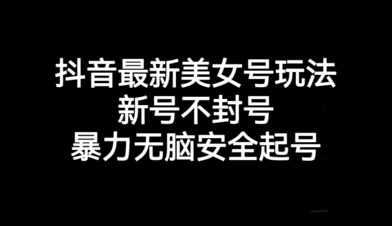 抖音最新美女号玩法，新号不封号，暴力无脑安全起号【揭秘】-久久资源库