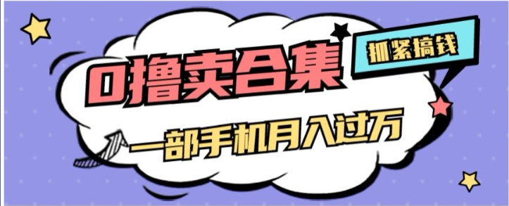 0撸项目月入过万，售卖全套ai工具合集，一单29.9元，一部手机即可【揭秘】-久久资源库