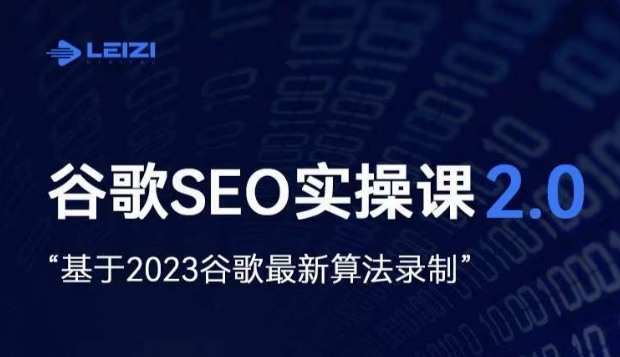 雷子·谷歌SEO 2.0实战课，独立站询盘自由必备，基于2023谷歌最新算法录制-久久资源库